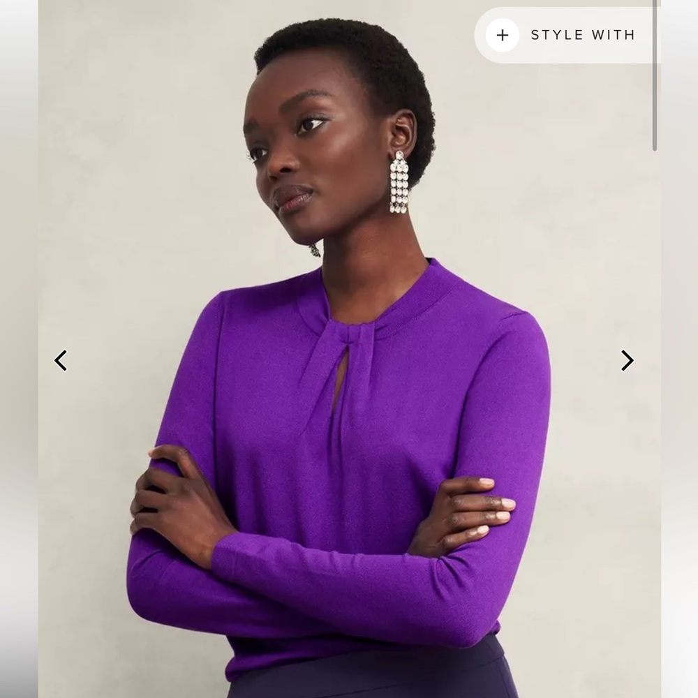 Hobbs London Effie Crewneck Pullover Sweater